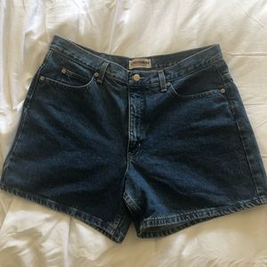Vintage high-rise denim shorts.